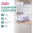 thumbnail image 6 of 4-Pack 110 Quart ClearView Latch Box Stackable Organizer Bins with Secure Lids for Home Storage, 6 of 7
