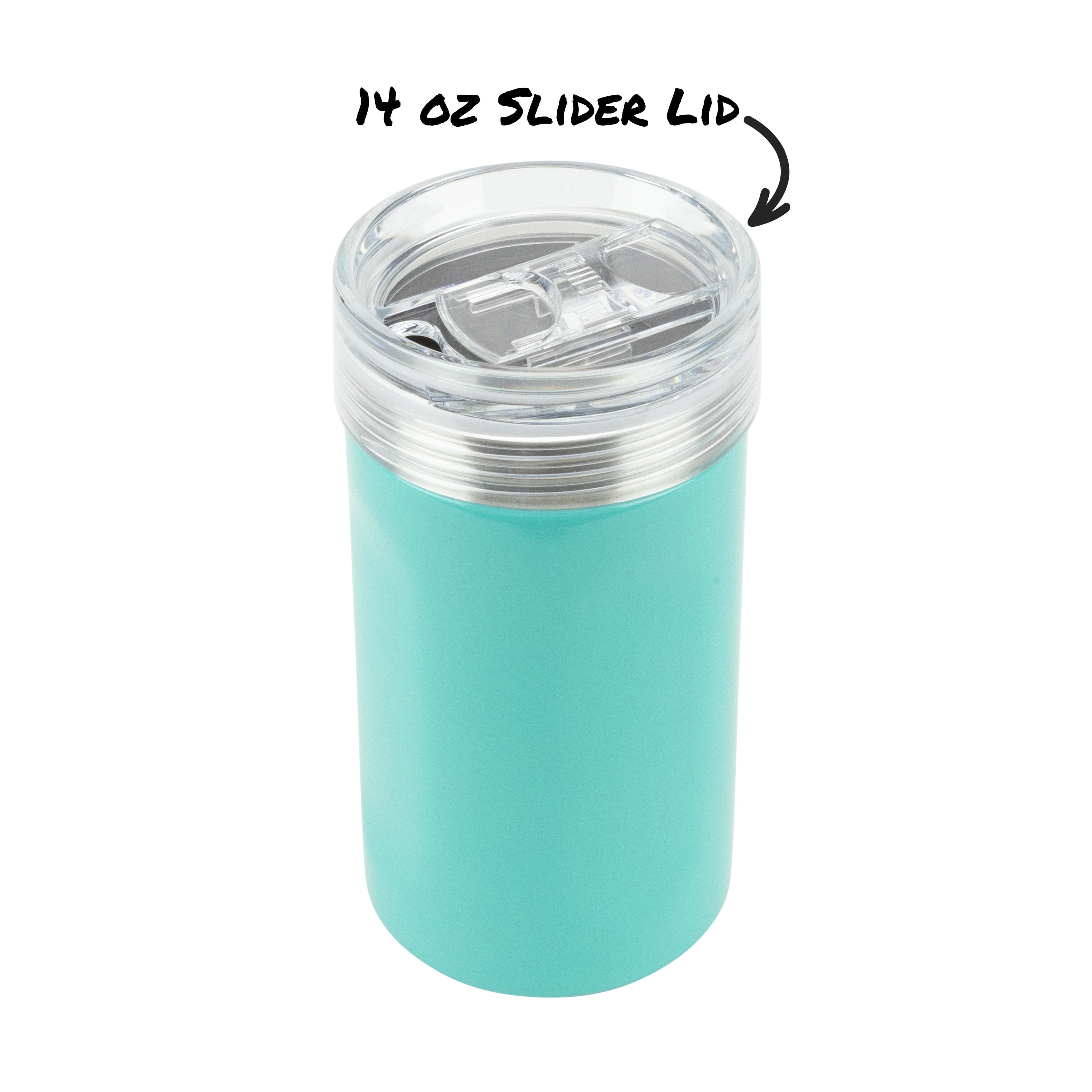 BUILT 5-in-1 14 oz Insulated Stainless Steel Can Cooler and Drink Sleeve Set, Cockatoo