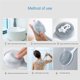 thumbnail image 5 of Kearding Cepillo de baño de silicona, portátil, de mano, de cabeza redonda, de doble cara, para adultos y niños, depurador de espalda para el Almacenamiento y organización del hogar, 5 of 6