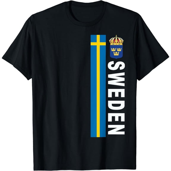 Sweden Soccer-style Swedish Flag Design T-Shirt mens t shirt，black，women，funny，misfits，men，journey，t-shirt