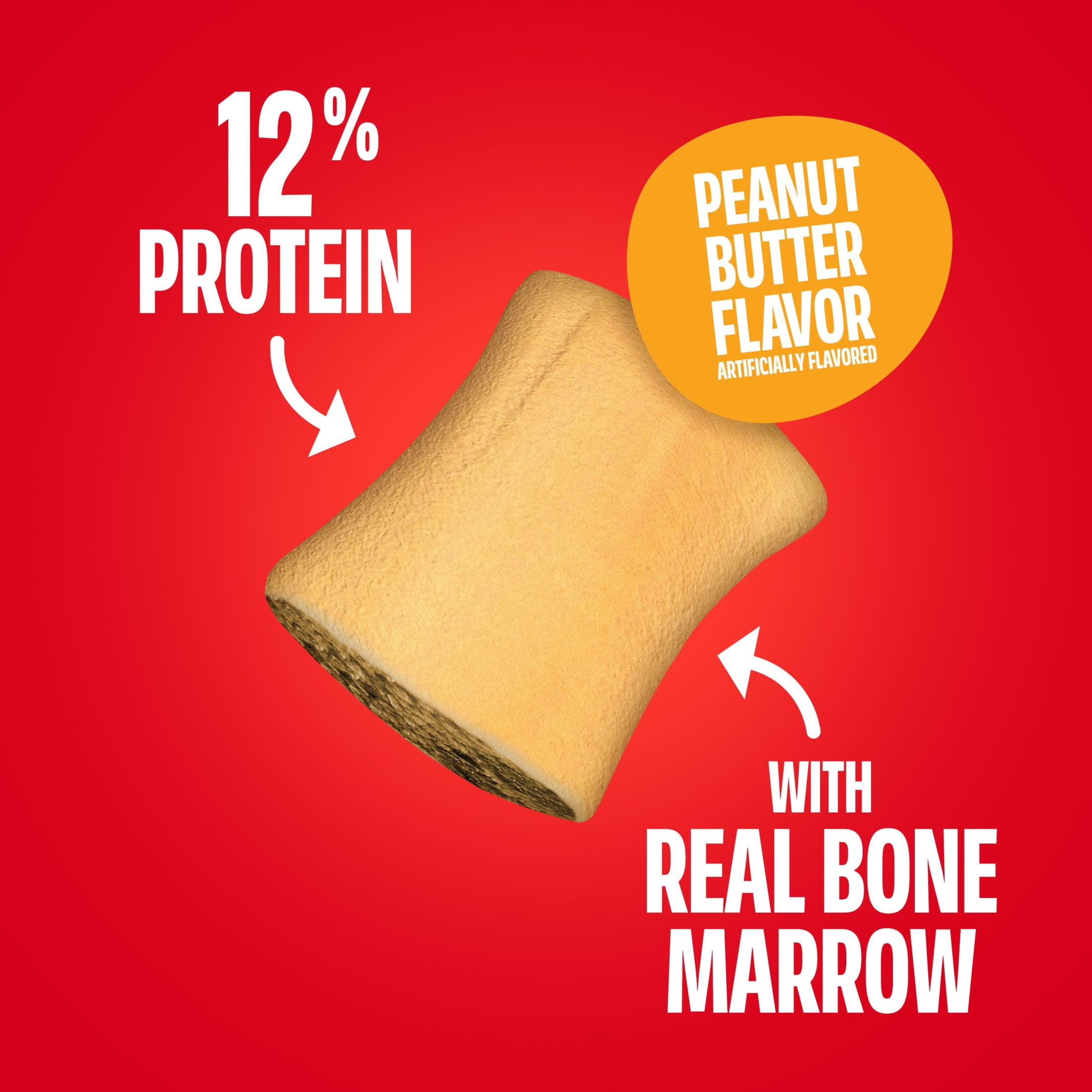 Milk Bone MaroSnacks Peanut Butter Flavor Dog Treats With Bone Marrow, 40 oz