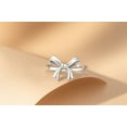 thumbnail image 5 of Cute Ribbon Bow Knot Tied Classic Band .925 Sterling Silver Ring -7, 5 of 7