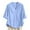 Sky Blue, variant on Summer Akafmk 3/4 Sleeve Shirts for Women,Summer Womens Cotton Linen Top,V Neck Half Sleeve Loose Solid Color T Shirt Tunic Summer Shirt Blouse