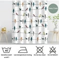 thumbnail image 4 of Bird Shower Curtain, Cute Shower Curtain Colorful Funny Animal Shower Curtain Hooks, Multicolor Rowley Birds Shower Curtains for Bathroom Funny Bathroom Decor, 72Wx72H Inch, 4 of 6