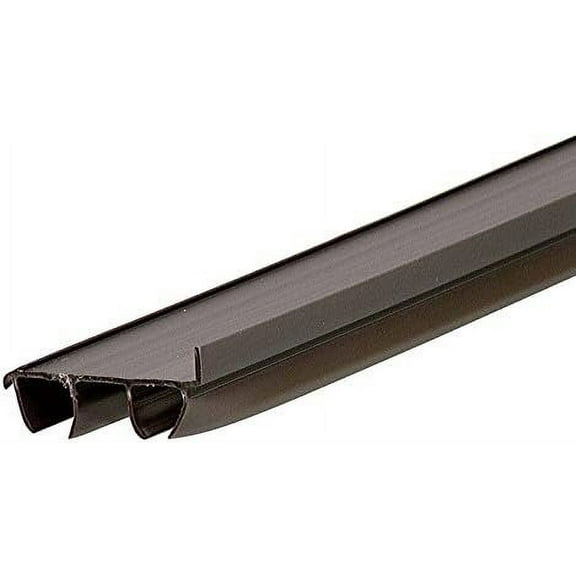 M-D 82586 36" Brown Vinyl Dual Durometer Door Bottom