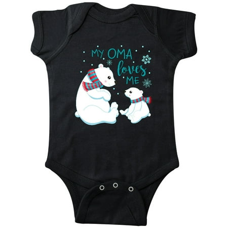 

Inktastic My Oma Loves Me- cute polar bears Gift Baby Boy or Baby Girl Bodysuit