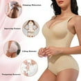 thumbnail image 5 of Irisnaya Women's Shapewear Seamless Bodysuit Tummy Control Waist Trainer Slim Full Body Shaper Adjustable Shoulder Strap Corest V-Neck Leotard Jumpsuit Tops(Beige 3X-Large), 5 of 7