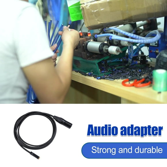 Dual Shielded Audio Cable Wear-resistant Plug Sound Card Wire Switch Adapter Video Camera Switch Home Supplies for Smartphone Microphone Music Player 2m