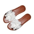 thumbnail image 5 of Xfvqtps Womens Floral Slide Flat Sandals Casual Slip on Slippers Open Toe Outdoor Comfortable Summer Shoes, 5 of 5