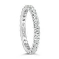 thumbnail image 3 of Haus of Brilliance 14K White Gold 1.00 Cttw Womens Shared Prong Set Round Cut Rhodium Plated Diamond Eternity Band Ring (G-H Color, SI1-SI2 Clarity) - Size 5, 3 of 7