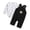 Gset12-Black, variant on Baby Boys Girls Spring and Fall Casual Loose Fit Overalls Set With Bear Design Long Sleeve Overalls,Sizes 6-9 Months