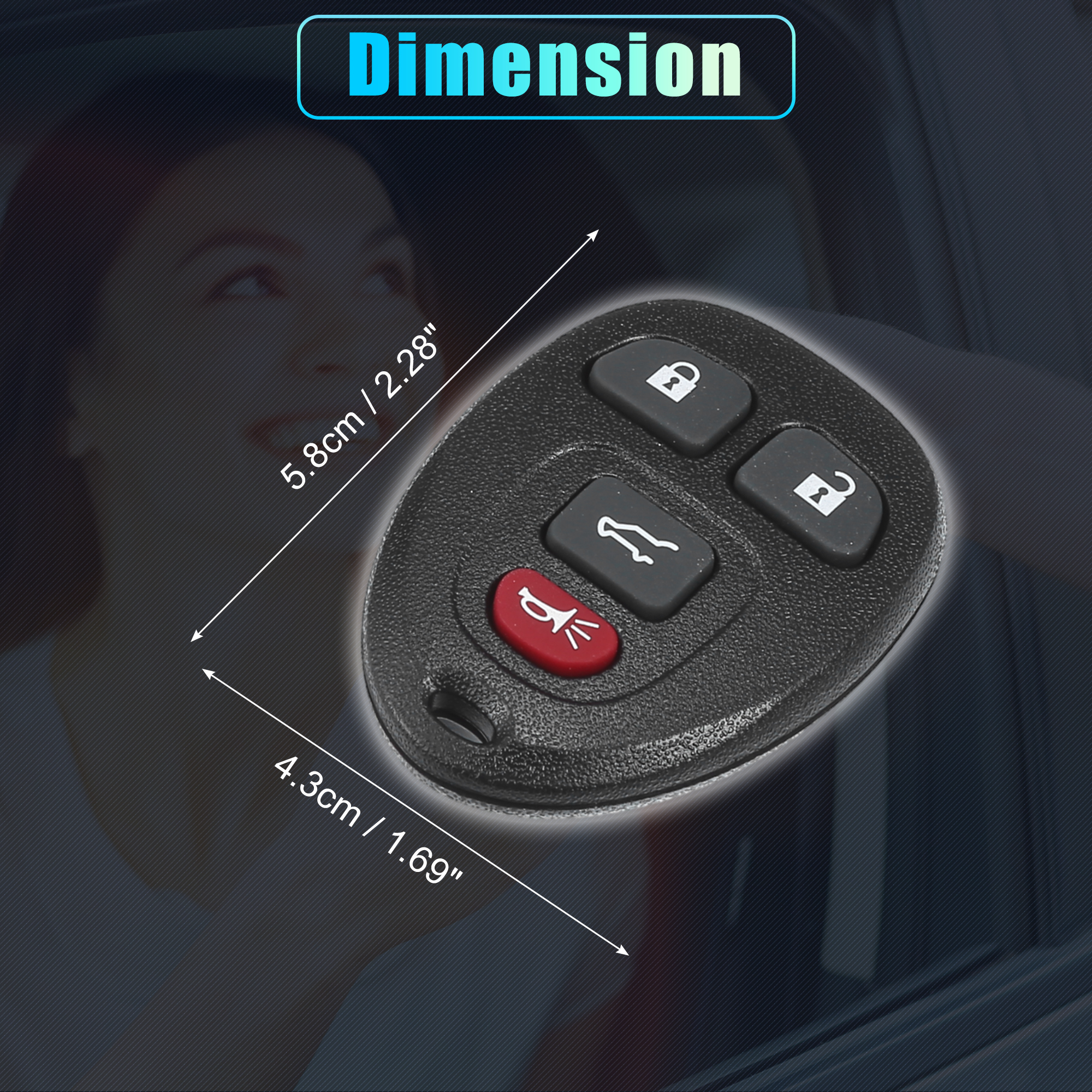 OEM GM Remote Start Keyless Entry Key Fob – FCC ID OUC60221 OUC60270, 315MHz, CR2032 Included
