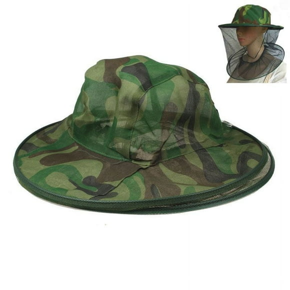 2PC Net Mesh Face Protector Cap Resistance Sun Fish Hat Mesh Back Hat