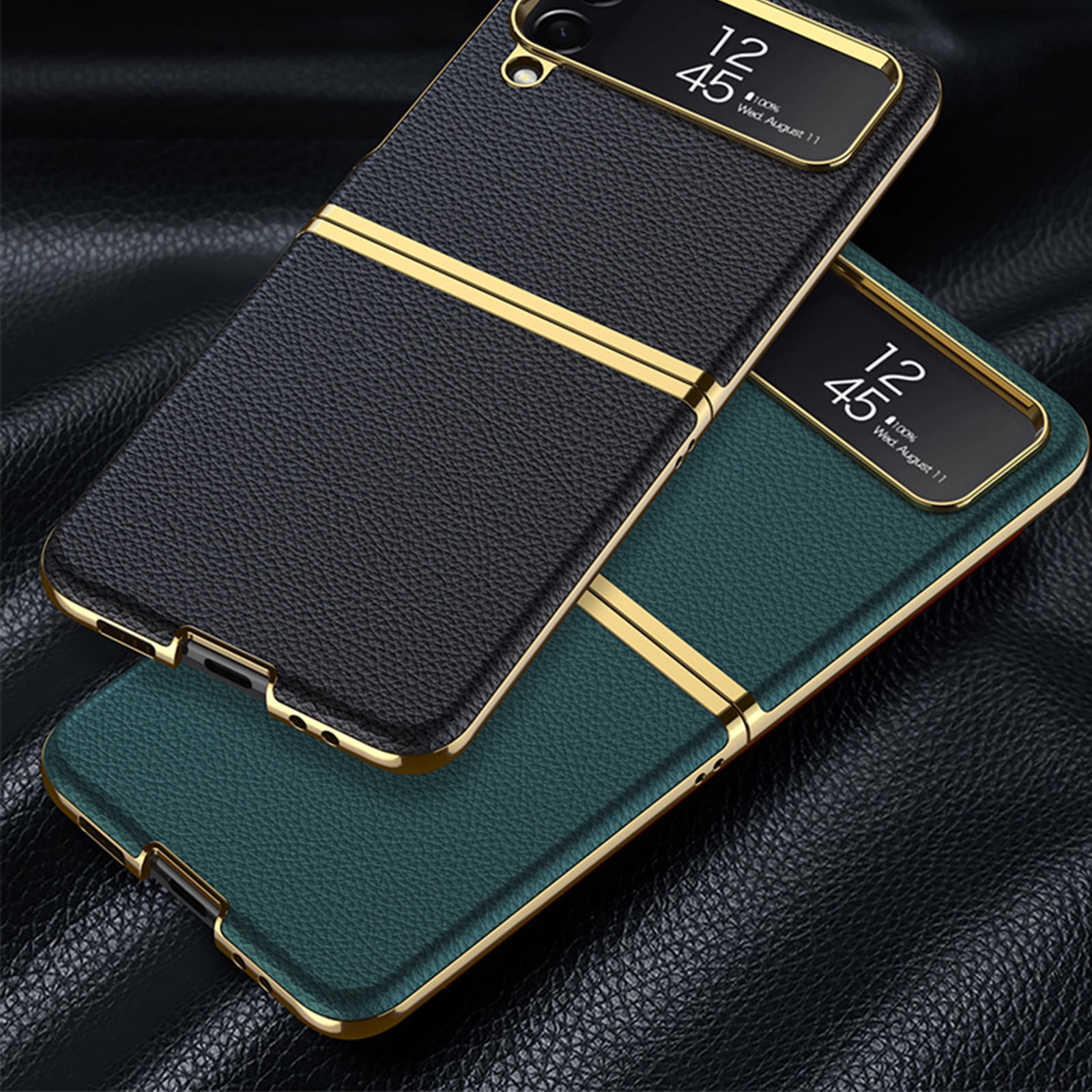 WOLLONY for Samsung Galaxy Z Flip 4 Case Luxury