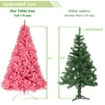 thumbnail image 2 of 6 FT Pink Christmas Tree, 1000 PVC Branch Tips, Flame-Retardant Material, Sturdy Iron Base, Unlit for Custom Decoration, 2 of 14