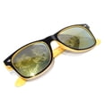 thumbnail image 3 of Retro Sunglasses - Two-tone Black Yellow Frame / Mirror Lens, 3 of 6
