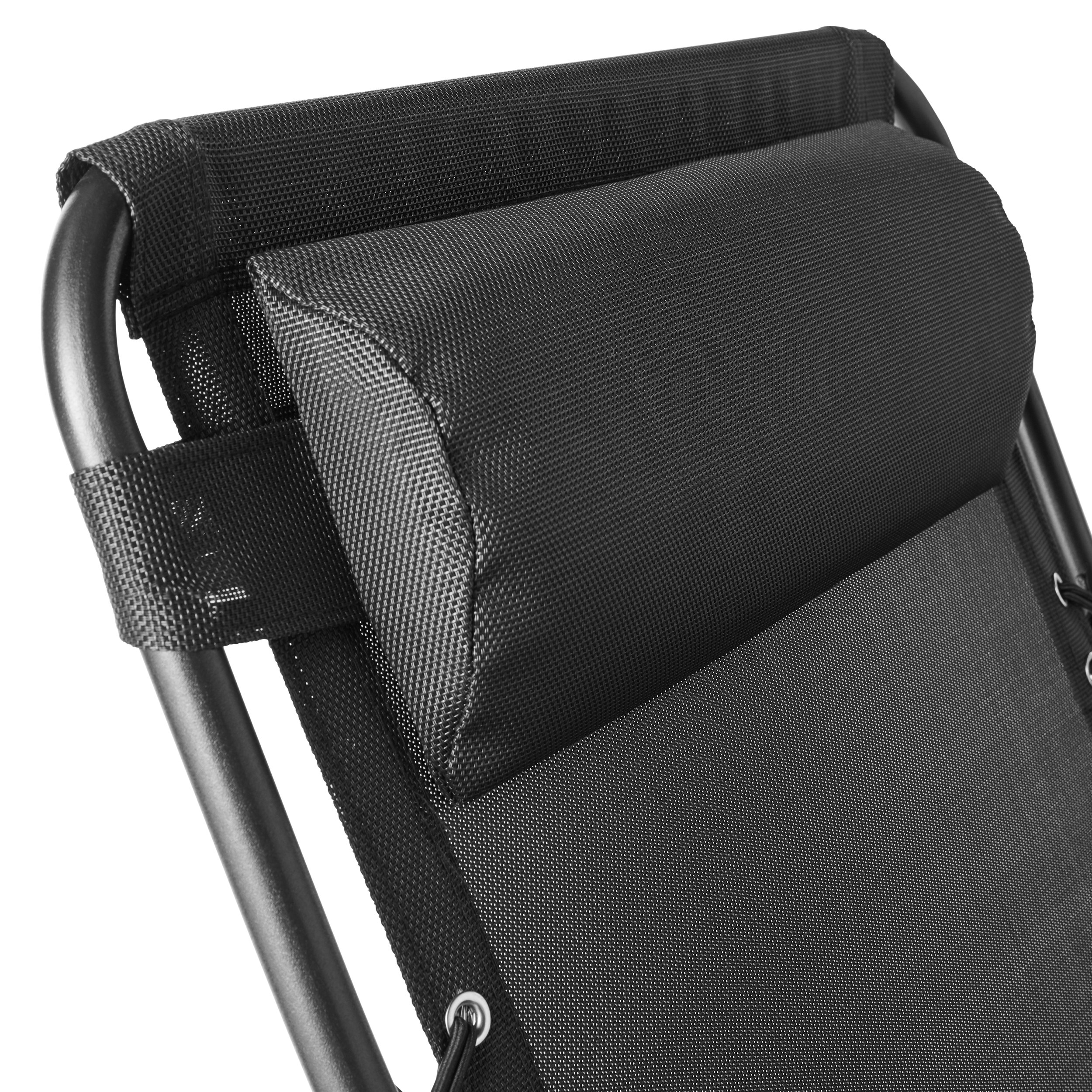 Mainstays 2-Seat Reclining Oversized Zero-Gravity Swing with Canopy and Center Storage Console, Black - image 3 of 8