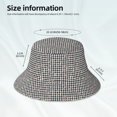 thumbnail image 3 of Balery Black And White Houndstooth Sombreros para el sol para hombre y mujer, sombrero de pescador con UPF 50+, 3 of 6