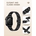 thumbnail image 3 of Wearlizer Gold Silver Stainless Steel Watch Band Compatible with Apple Watch Bands 38/40/41/42/44/45/46/49mm Women Metal Strap for Iwatch Series 11/10/9/8/7/6/5/4/3/SE/Ultra, 3 of 6