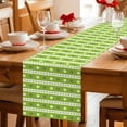 thumbnail image 5 of Table Runner - 72 Inch Long, Saint Patrick's Day Kitchen Dining Table Runner Dresser Scarves, Green Colorful Clovers Leaves Stripes Farmhouse Decor for Coffee Tables Wedding Party Banquet, 5 of 8