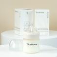 thumbnail image 1 of Yooforea Silicone Coated Glass Baby Bottle, 0M+ Slow Flow Nipple I Anti-Colic, Wide Neck, Stable Base I Medical-Grade Silicone Coating Shatter Protection, BPA BPS PVC Free (90 ML/3OZ-Cream), 1 of 4