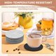 thumbnail image 4 of Silicone Black Drink Coasters Set of 8 Non-slip Round Soft Sleek and Durable Easy to Clean Black, 4 of 5