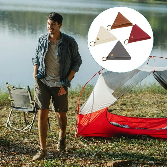 MLINS  4 Pcs Coin Purse for Men Leather Triangle Wallet Holder Child Man