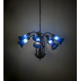 thumbnail image 7 of Meyda Tiffany 11629 Blue Tiffany Pond Lily 7 Light 24" Wide Chandelier - MultiColor, 7 of 7
