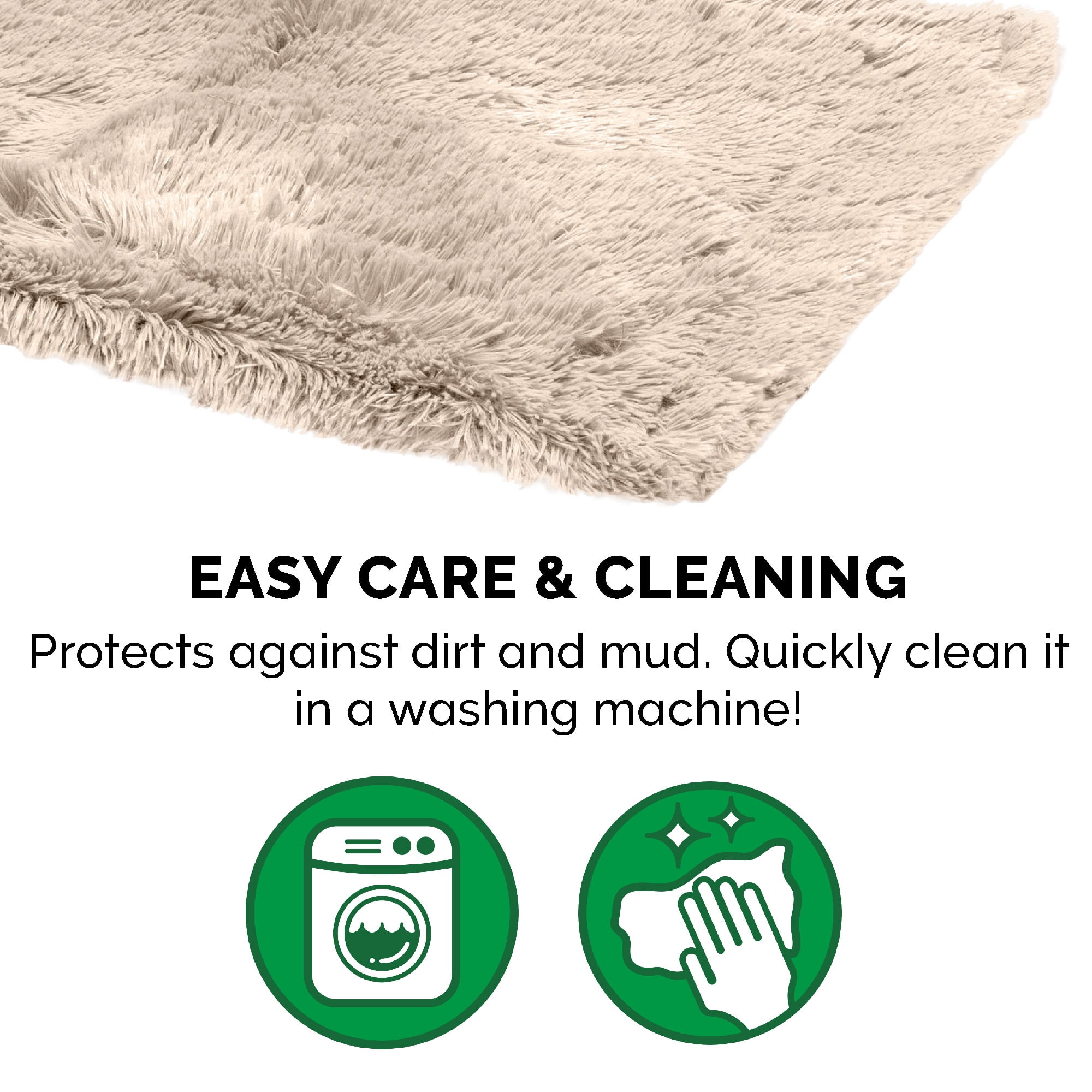 FurHaven Pet Products Long Faux Fur & Velvet Water-Repellent Pet Blanket for Dogs & Cats - Taupe, Medium
