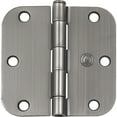 thumbnail image 2 of Stone Harbor Hardware 3-1/2" Door Hinges, 5/8" Radius Corner, Antique Nickel, 2-Pack, 2 of 4