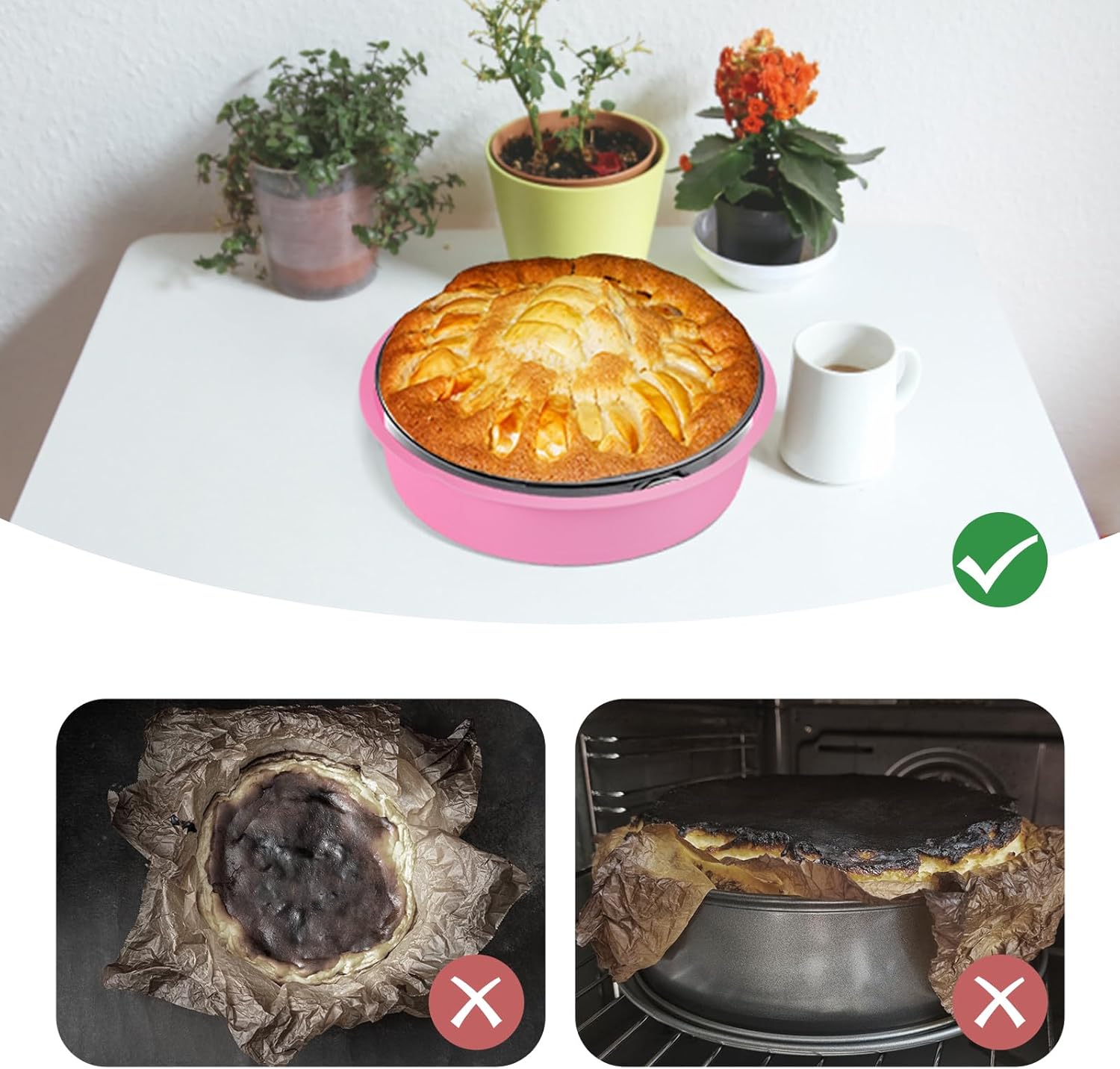 Cheesecake Platter Springform Pan Protector - Water Bath Leak ...
