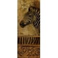 thumbnail image 2 of Pinto, Patricia 10x18 Gold Ornate Wood Framed with Double Matting Museum Art Print Titled - Elegant Safari V (zebra), 2 of 4