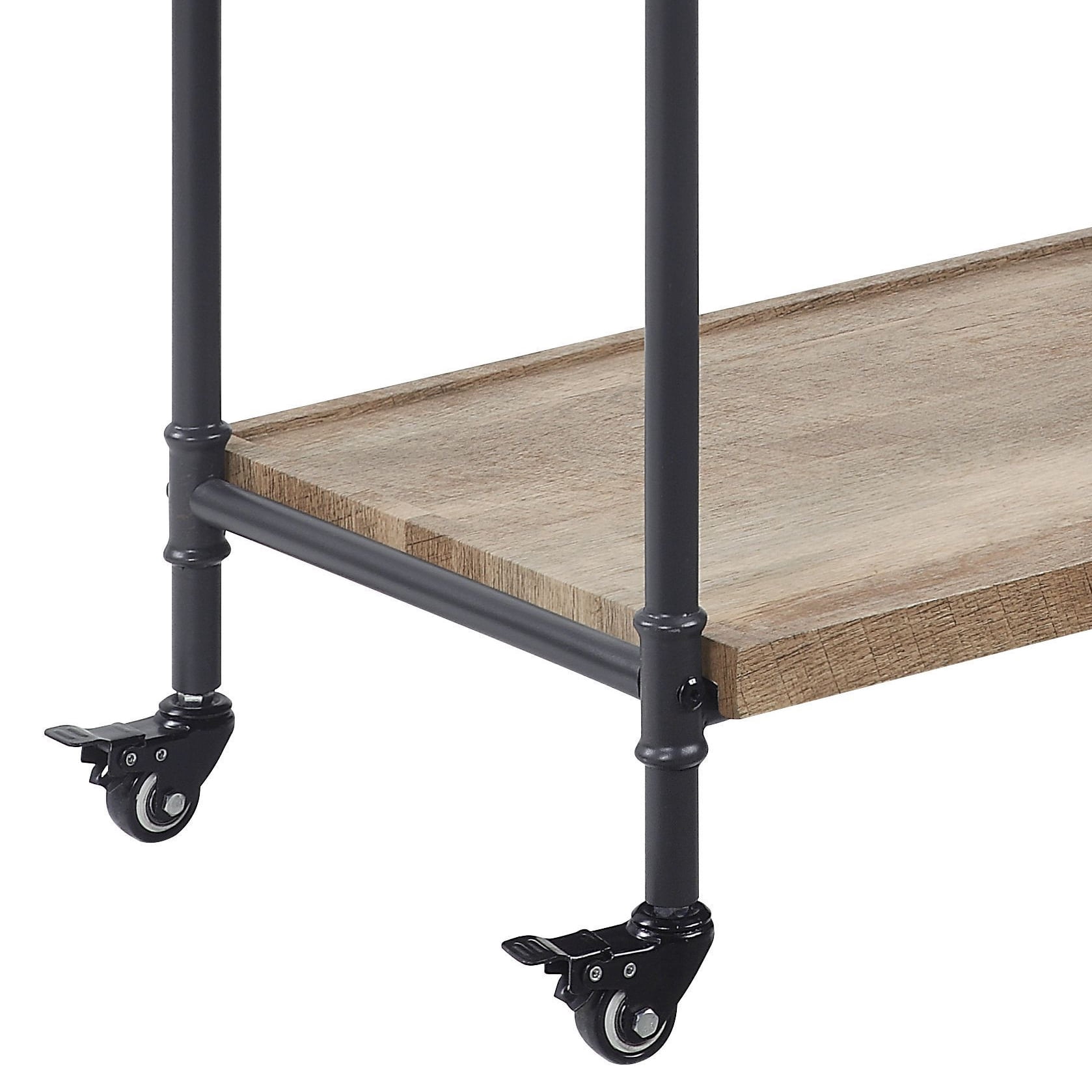 Serving Cart Oak & Sandy Black Finish