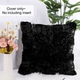 thumbnail image 5 of Unique Bargains 3D Flower Decorative Throw Pillow Cover 16" x 16" Black, 5 of 8