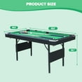 thumbnail image 4 of Miniyam 5.5ft Folding Pool Table, Portable Billiards Game Table with Accessories for Families, Green, 4 of 8