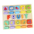 thumbnail image 4 of Yinanstore Puzzle Board Montessori Toy Handmade Craft Sorting Stacking Game Cognitive Matching Game for Birthday Presents Home Use Child Fruit, 4 of 8