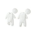 thumbnail image 2 of BemeyourBBs Baby Boy Jumpsuit and Hat Set Long Sleeve Lapel Collar Romper with Cap, 2 of 9