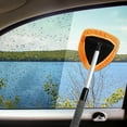 thumbnail image 4 of Windshield Cleaner Tool, Car Interior Detailing Cleaning Kit,16.5'' Car Window Cleaning Supplies with Handle Include 1 Reusable Washable Microfiber Pads (Orange), 4 of 5