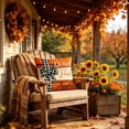 thumbnail image 5 of Thanksgiving Decorations Throw Pillow Covers,17.7x17.7 Inch Autumn Decorative Throw Cushion Case for Sofa Bedroom Living Room | Pumpkin Bow Decor Throw Pillowcase, 5 of 7