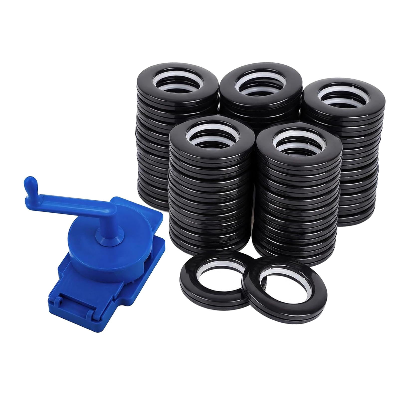 Axioma Polypropylene Rotary Curtain Grommet with Roman , Manual, , 50-pack Grommets for black