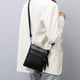 thumbnail image 5 of Bolso bandolera para mujer | Bolso de hombro de piel sintética suave con múltiples bolsillos con cremallera | Correa ajustable para uso diario y viajes | Negro o marrón, 5 of 6