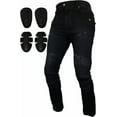 thumbnail image 4 of Skylinewears Men's Protective Lined Motorcycle Jeans - Stylish Denim Biker Pants K-05 Black, 4 of 4