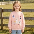 thumbnail image 4 of FRSASU Girls Cartoon Print Sweatshirt Toddler Long Sleeve Crewneck Casual Pullover Cotton Fall Winter Adorable Soft Tops Pink-L, 4 of 9