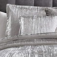thumbnail image 2 of Riverbrook Home 7 Piece Comforter Set, King, Silver, Turin Silver Crinkle Velvet, Polyfill, Adult, 2 of 5