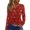CY51_Deep Red, variant on Lumtrix Christmas Shirts for Women 2026 Fall V Neck Long Sleeve T-Shirts Cute Print Soft Blousers Multicolor M