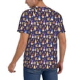 thumbnail image 2 of Zufioo Gnomes And Houses Print Men's Baseball Short Sleeve, Moisture Wicking Button-Down Hip Hop Tee-XX-Large, 2 of 7