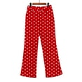 thumbnail image 6 of Women's High Waist Wide Leg Pants with Colorful Patterns, Lightweight Loose Fit Casual Trousers for Beach Vacations, Daily Wear, and All Season Comfort, Stretchy Comfortable Lounge Pants Red XXXL, 6 of 9
