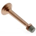 thumbnail image 1 of Solid Brass Fancy 3-Ring Base Door Stop, Bright Copper - 3.75 in., 1 of 1