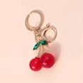 thumbnail image 2 of LLavero de cereza de cristal para mujer y hombre, colgante creativo de fruta, joyería artesanal, 2 of 4