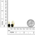thumbnail image 3 of Gem Stone King 18K Yellow Gold Plated Silver Black Onyx Earrings for Women (6.00 Cttw, Gemstone Birthstone, Oval 11X9MM), 3 of 4